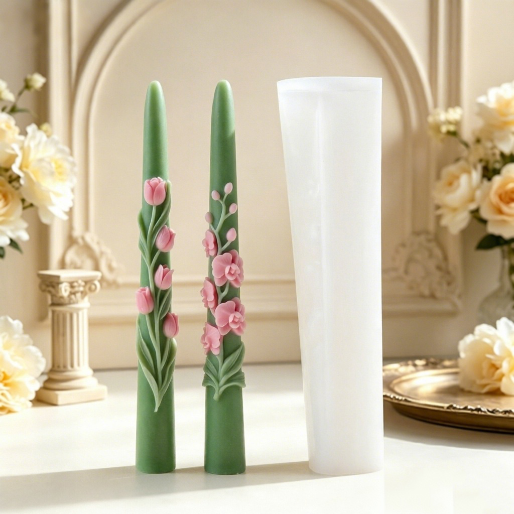 Long Pole Flower Taper Candle  - Candle Making Soy Wax 评论和价格