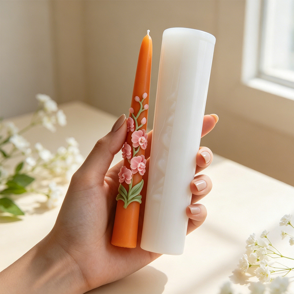 Long Pole Flower Taper Candle  - Candle Making Soy Wax 评论和价格