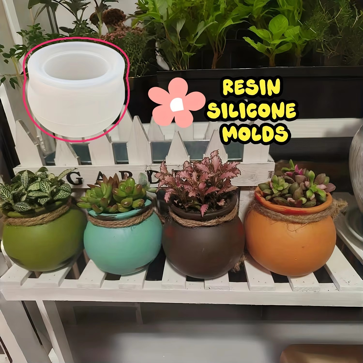 Silicone Flower Pot Molds, Res - Candle Making Scents 评论和价格