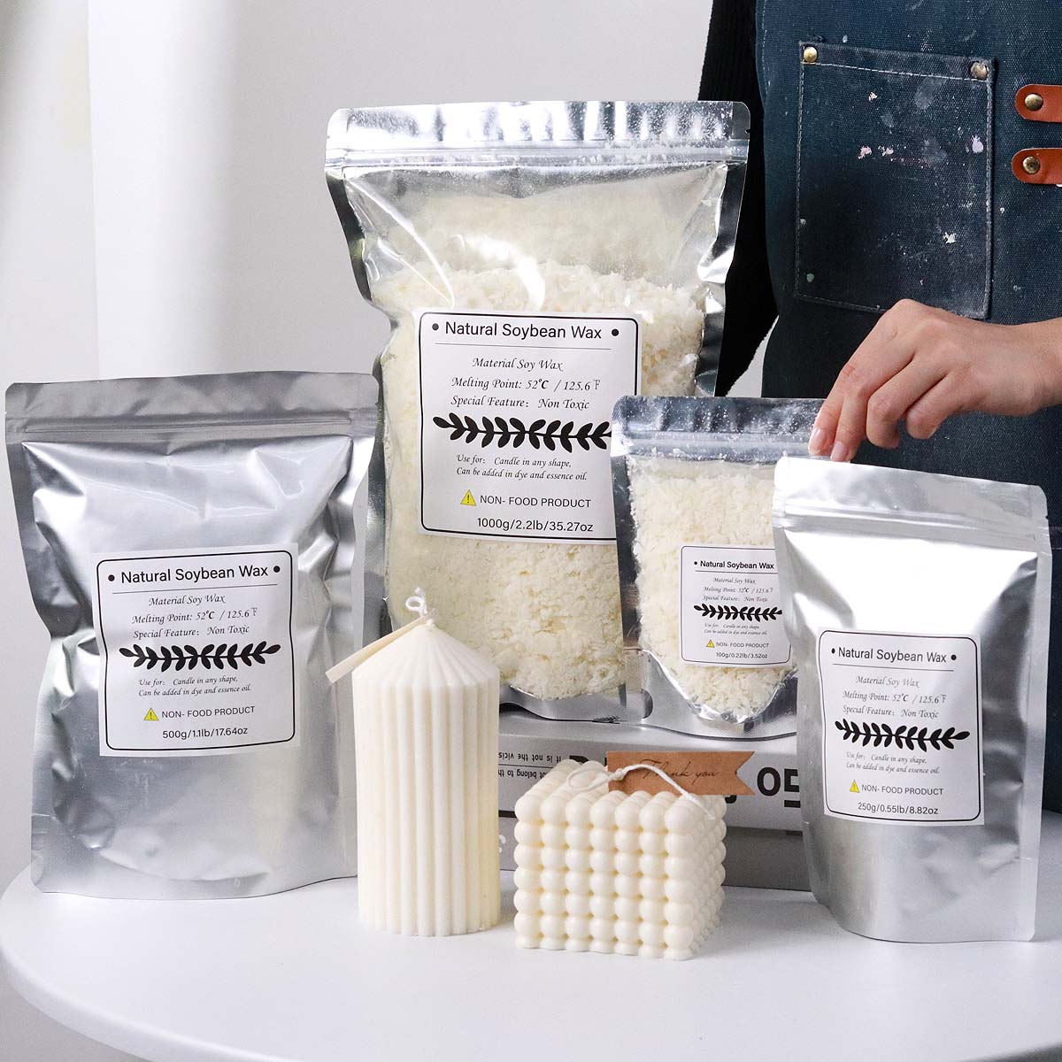 100/250/500/1000g Natural Soy  - Candle Making Kit Diy 评论和价格