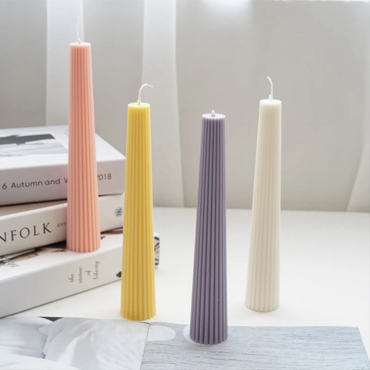 *ABAB Striped Long Pole Column - Candle Making Kit Diy 评论和价格