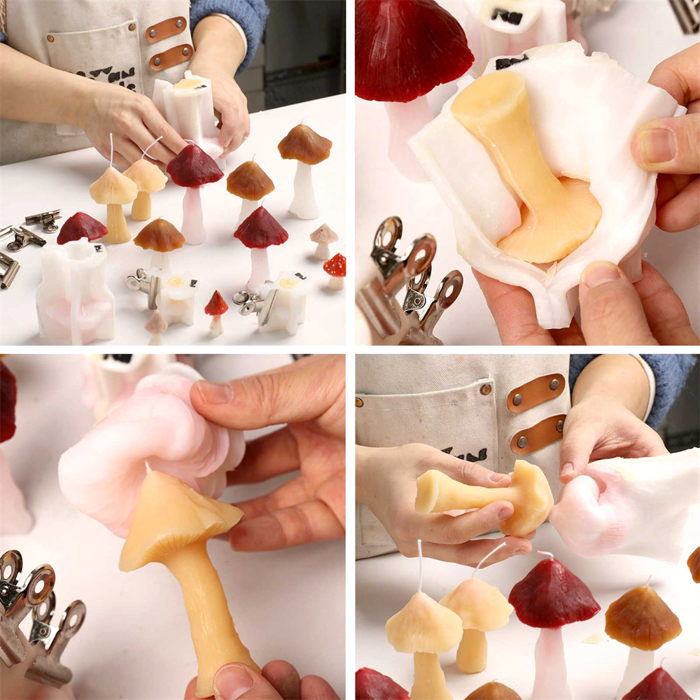 Mushroom Silicone Molds for Ca - Candle Making Soy Wax 评论和价格