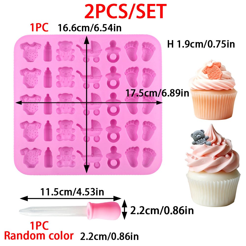 2pcs Silicone Mold Set 35-Cavi - Candle Making Soy Wax 评论和价格