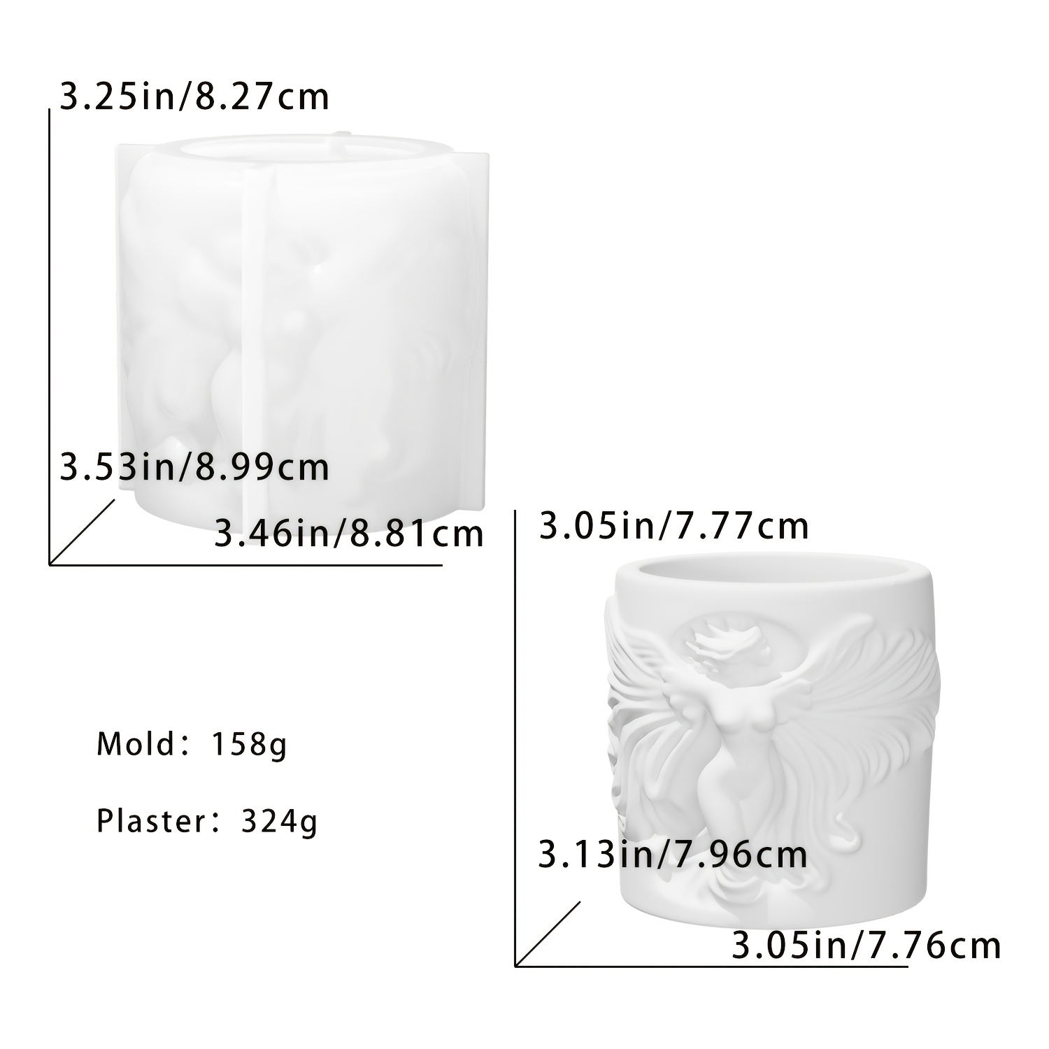 Angel Relief Cup Resin Silicon - Candle Making Scents 评论和价格